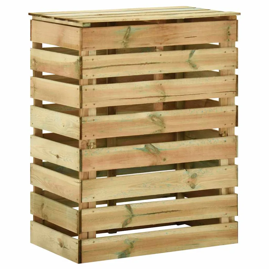 Composteur de jardin à lattes 2 pcs 80x50x100 cm Pin imprégné - 3