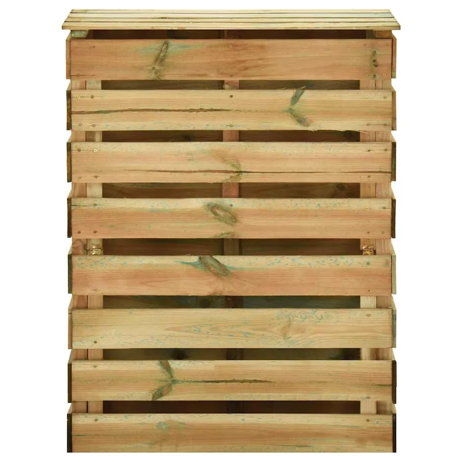 Composteur de jardin à lattes 2 pcs 80x50x100 cm Pin imprégné - 4