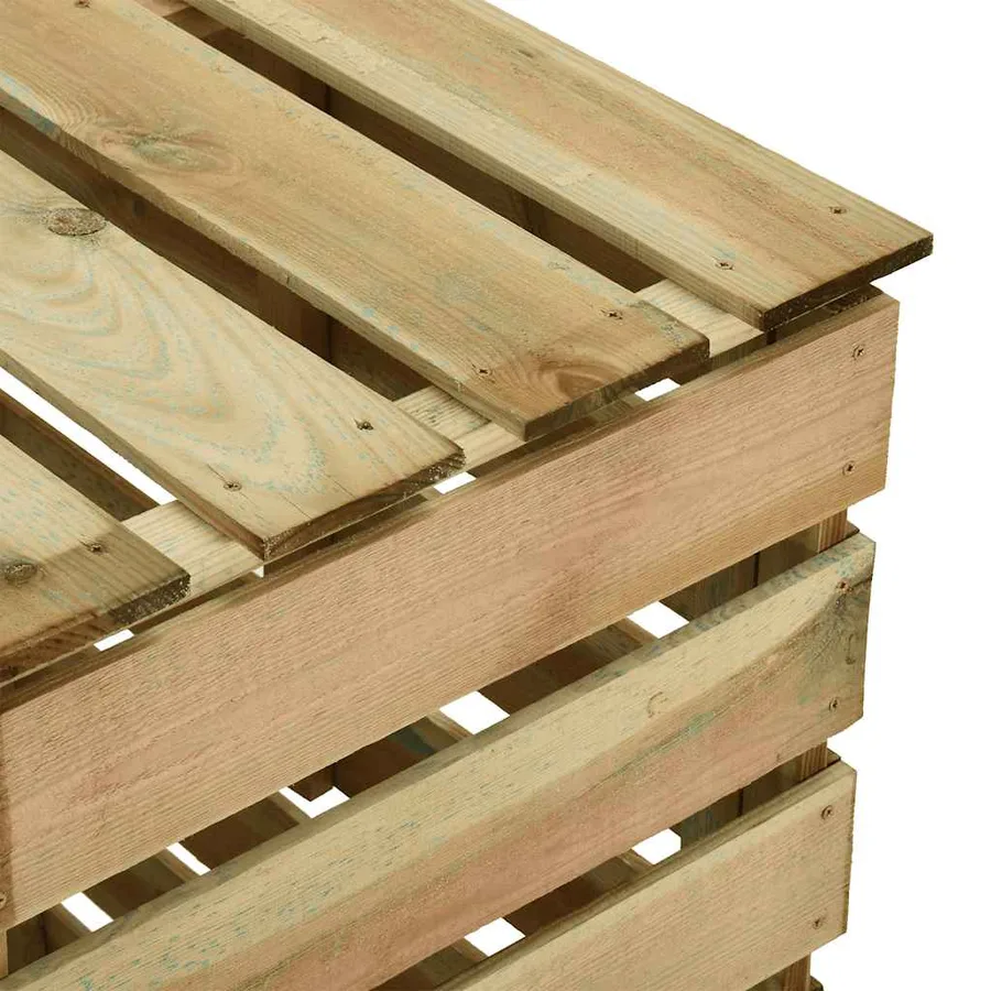 Composteur de jardin à lattes 2 pcs 80x50x100 cm Pin imprégné - 6