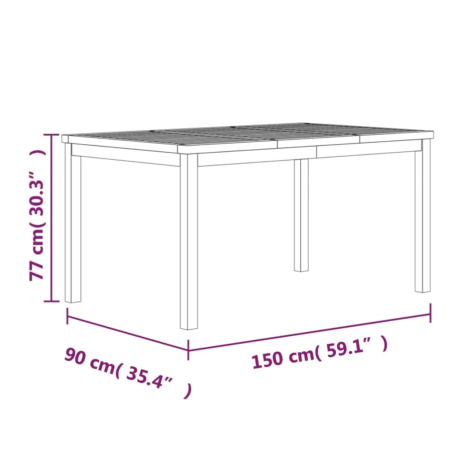 Ensemble à manger de jardin 5pcs Bois de teck massif - 15