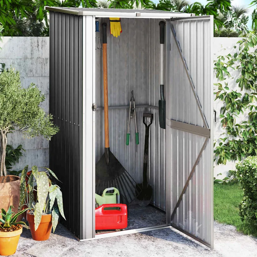 Abri de jardin Anthracite 118,5x97x209,5 cm Acier galvanisé