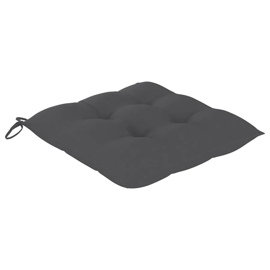 Chaises de jardin et coussins anthracite lot de 4 Bois de teck - 8