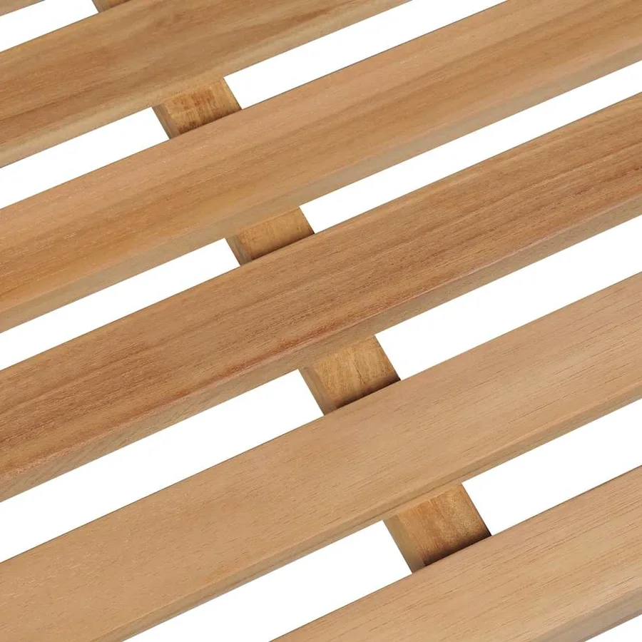 Banc de jardin avec coussin à carreaux rouge 150 cm Teck massif - 4