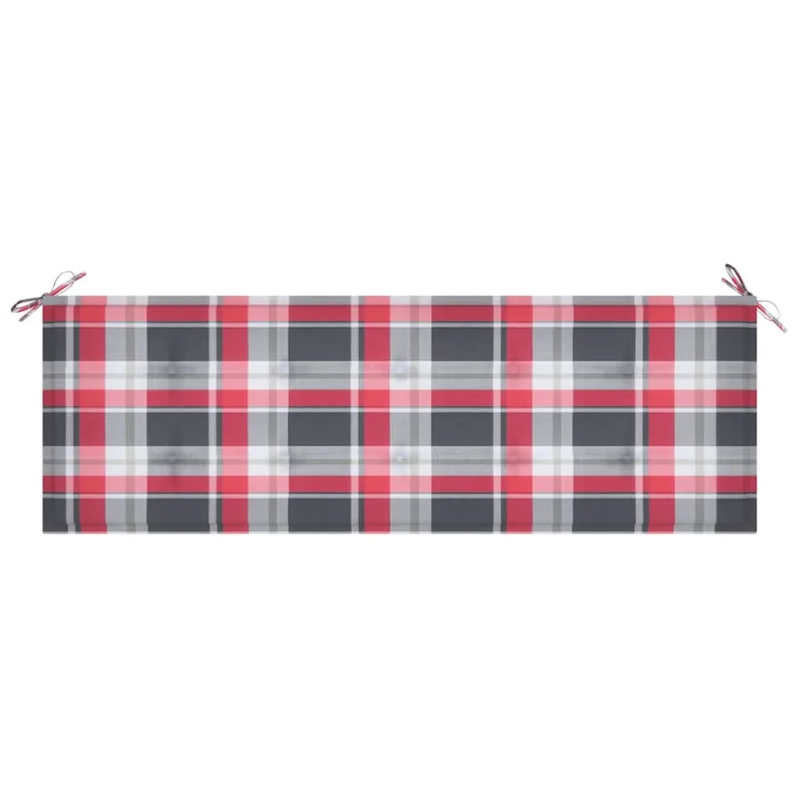 Banc de jardin empilable et coussin 159 cm Bois de teck massif - 5