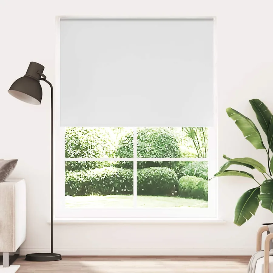 Store enrouleur occultant 144,4 x 230 cm, largeur du tissu 140 cm, blanc