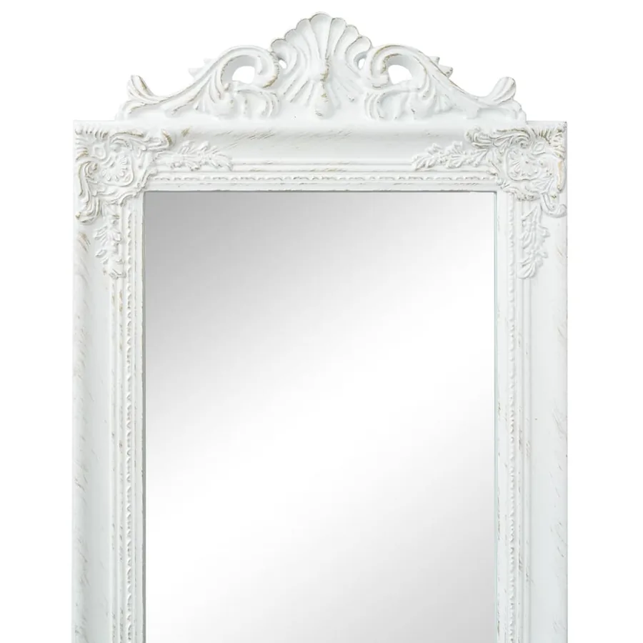 Miroir sur pied Style baroque 160x40 cm Blanc - 2