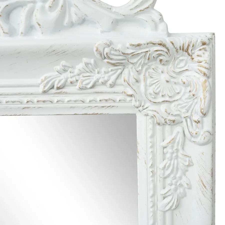 Miroir sur pied Style baroque 160x40 cm Blanc - 3