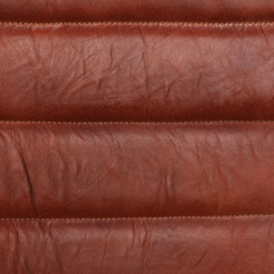 Chaises à manger lot de 2 marron cuir véritable - 10