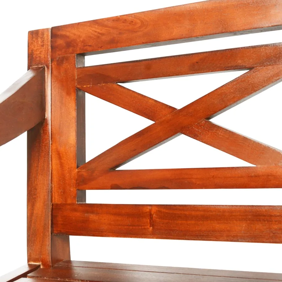 Banc Batavia 98 cm Bois d'acajou massif Marron foncé - 4