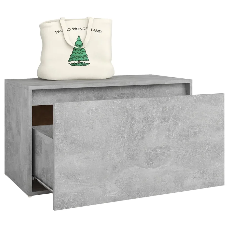 Banc d'entrée 80x40x45 cm Gris béton Bois d'ingénierie - 4