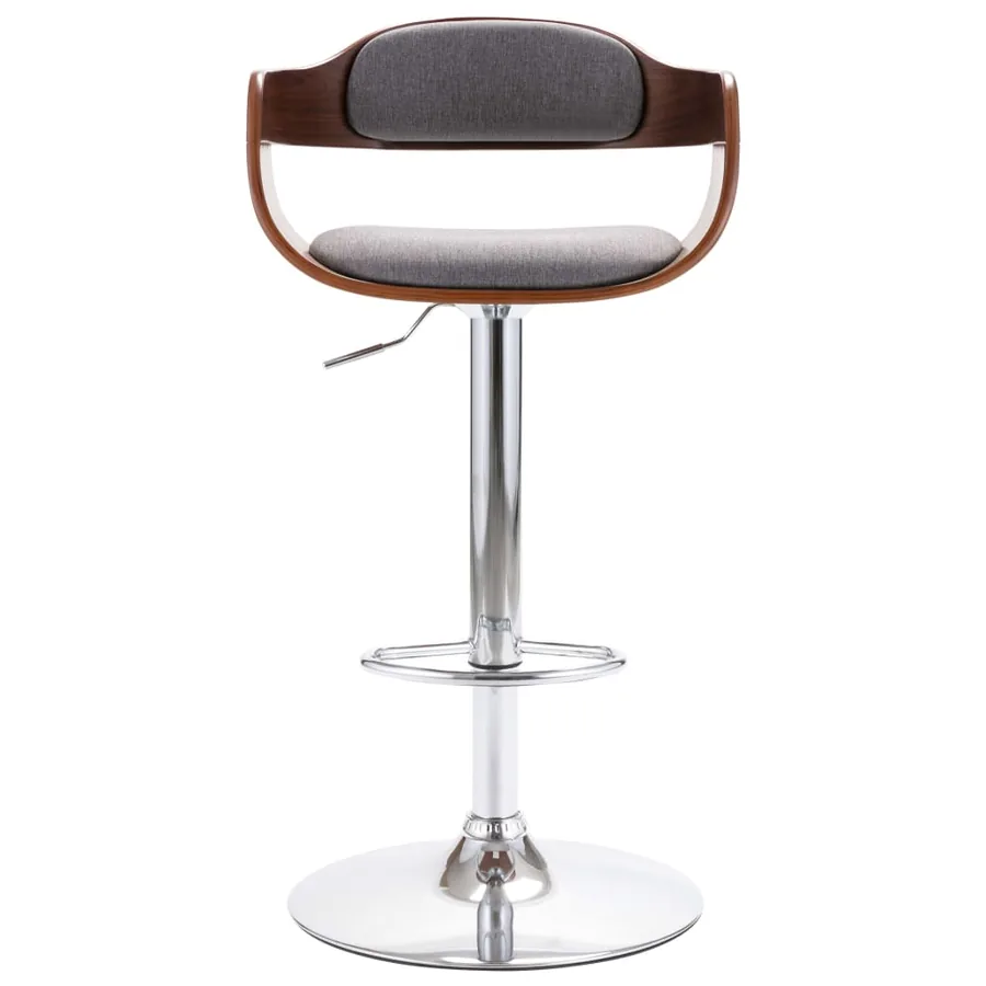 Tabouret de bar Contreplaqué et tissu gris - 2