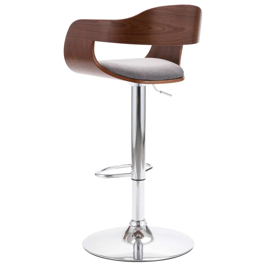 Tabouret de bar Contreplaqué et tissu gris - 4