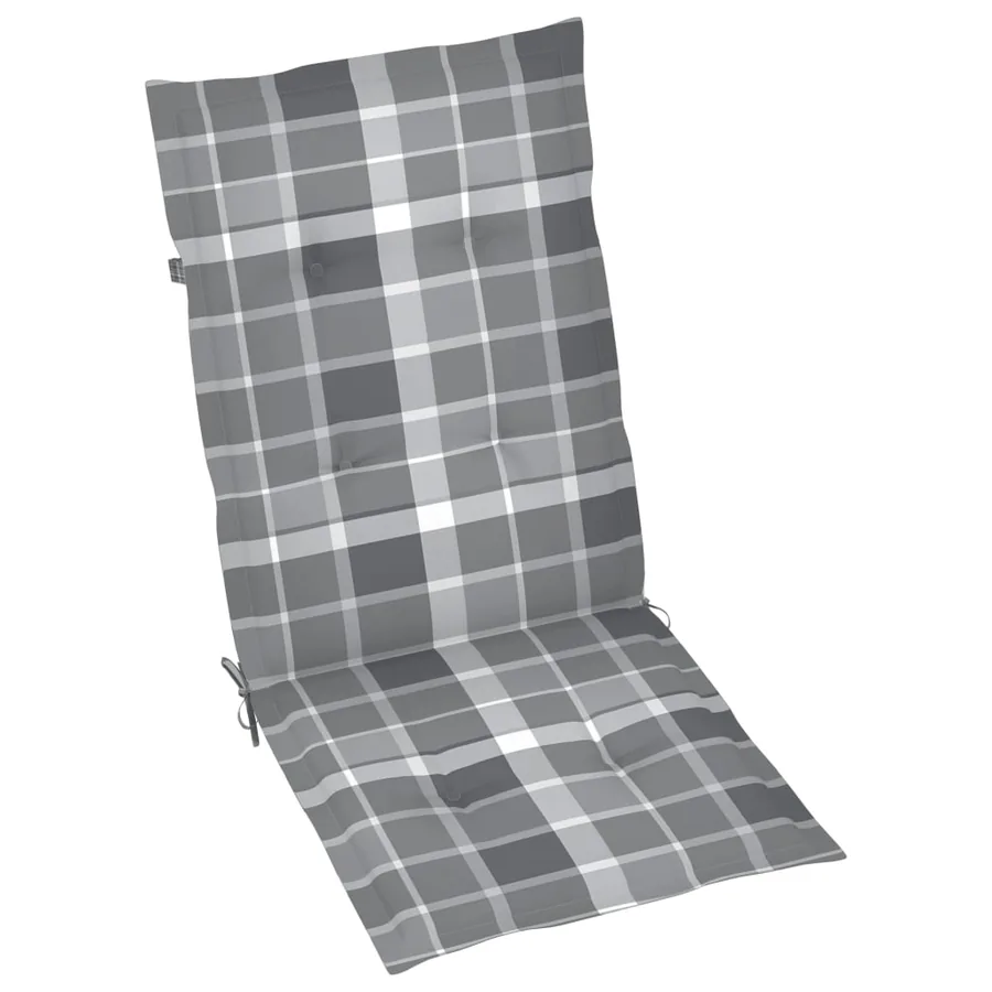 Chaises inclinables de jardin lot de 3 et coussins Bois acacia - 7