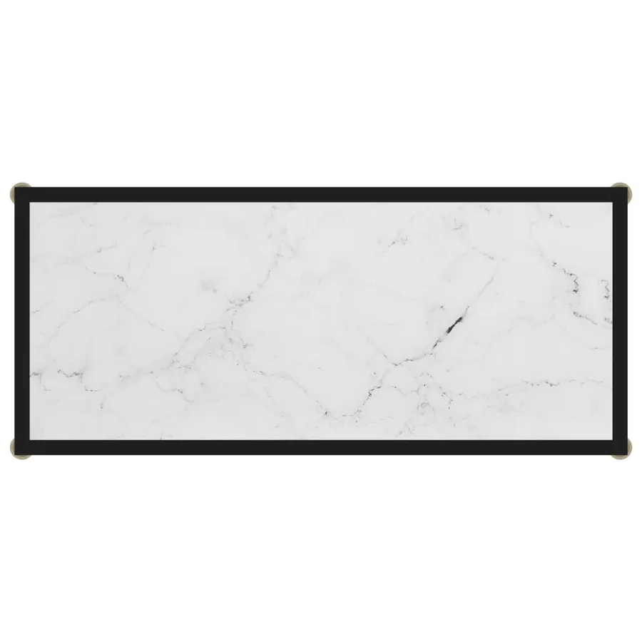 Table console Blanc 80x35x75 cm Verre trempé - 4