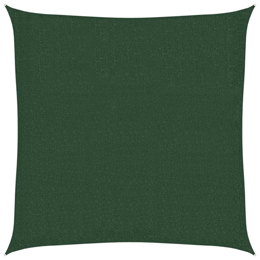 Voile d'ombrage 160 g/m² Vert foncé 3x3 m PEHD - 2