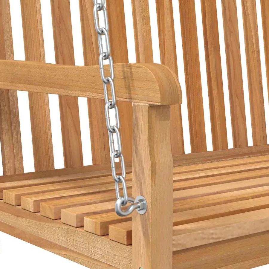 Balancelle Bois de teck massif 114x60x64 cm - 6