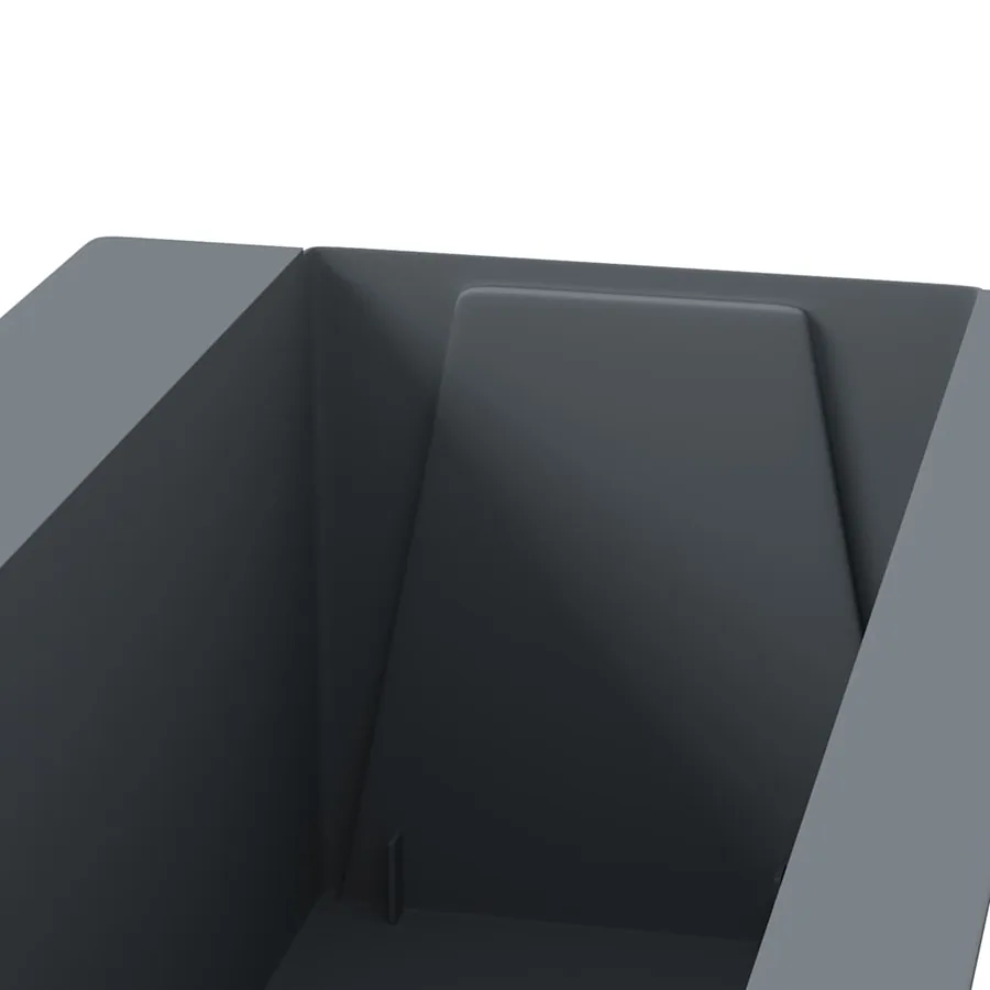 Boîtes à fleurs pour palettes euro 12 pcs Gris 36x13,5x9,5cm PP - 7