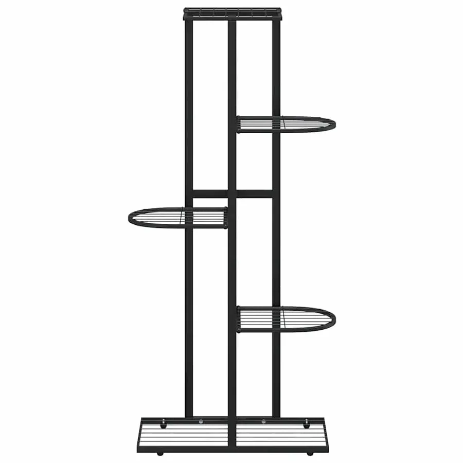 Support pour plantes 5 niveaux 43x22x98 cm Noir Métal - 5
