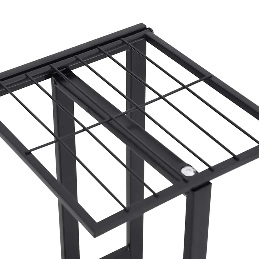Support pour plantes 5 niveaux 43x22x98 cm Noir Métal - 8