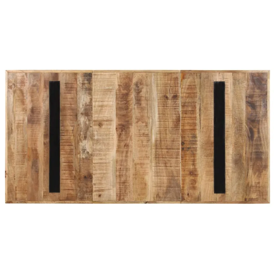 Table de salle à manger 180x90x76 cm Bois de manguier brut - 4