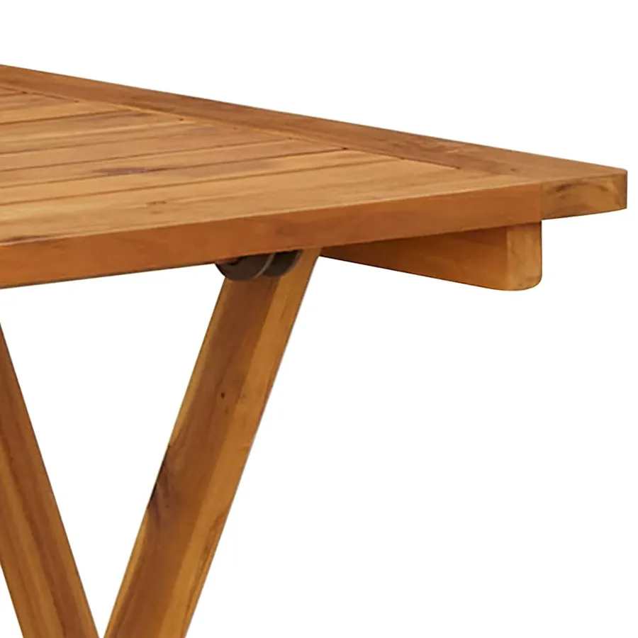 Table pliable de jardin 70x70x75 cm Bois d'acacia massif - 10