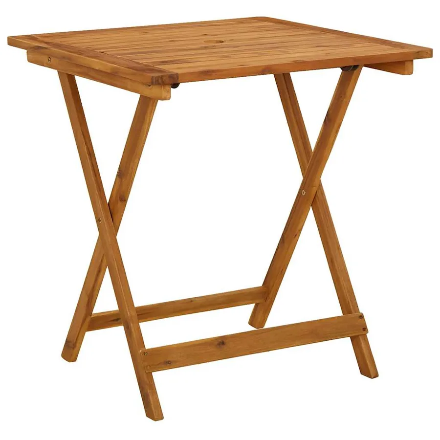 Table pliable de jardin 70x70x75 cm Bois d'acacia massif - 2