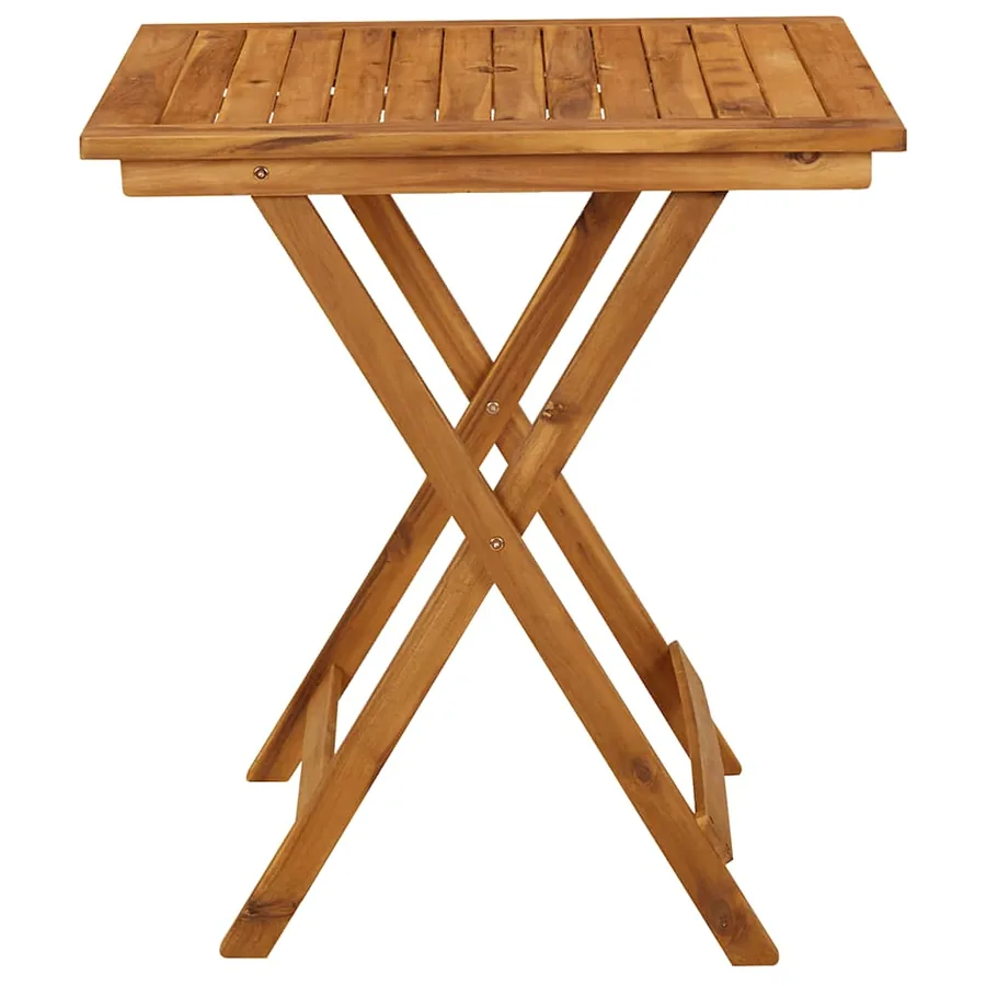Table pliable de jardin 70x70x75 cm Bois d'acacia massif - 5