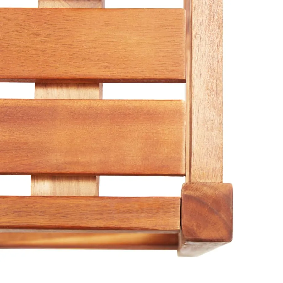 Chaises de bar lot de 4 bois d'acacia solide - 7