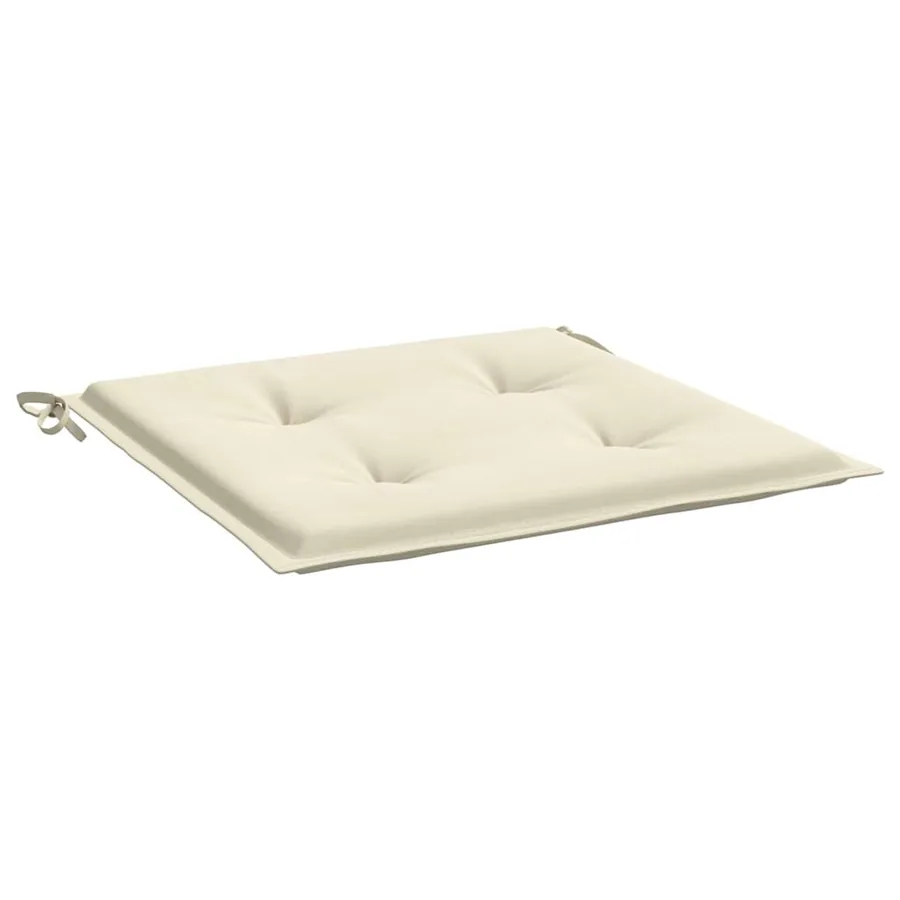 Coussins de chaise jardin lot de 2 crème 40x40x4cm tissu oxford - 5