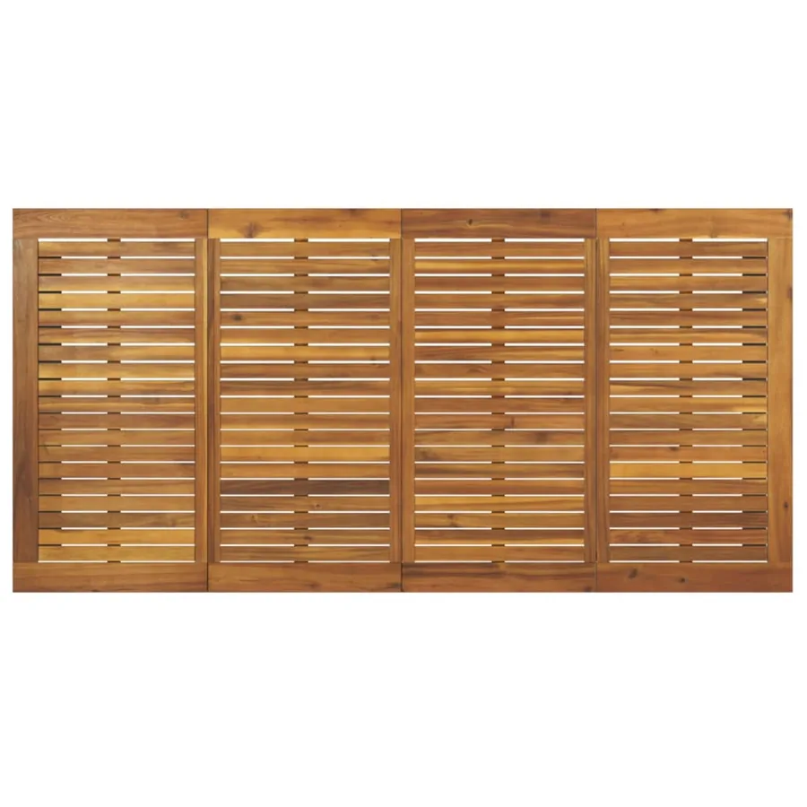 Table de jardin et pieds en forme de U 180x90x75 cm bois acacia - 5