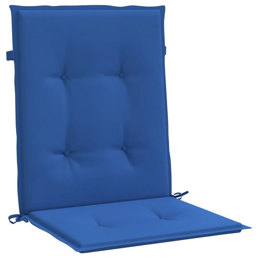 Coussins de chaise de jardin à dossier bas lot de 2 bleu royal - 4