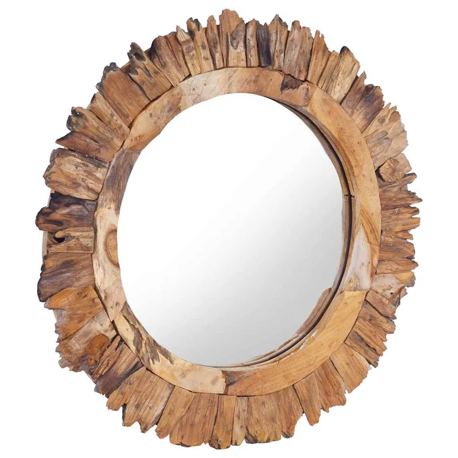 Miroir mural 60 cm Teck Rond - 2
