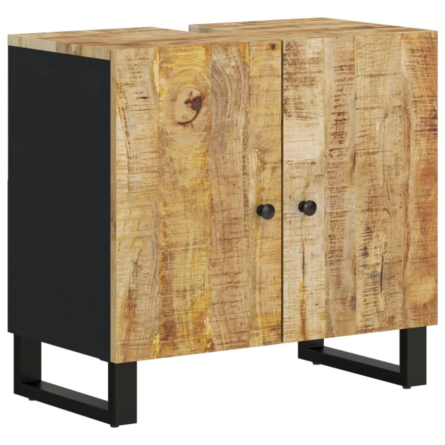 Ensemble de meubles de salle de bain 5 pcs bois manguier massif - 5