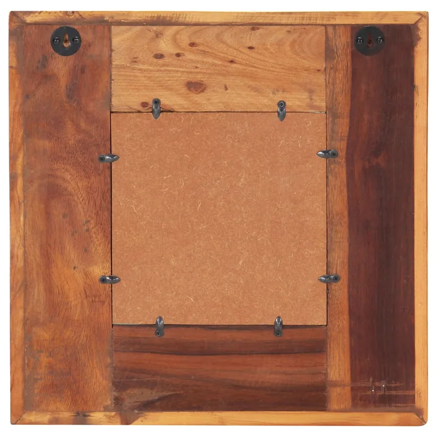 Miroir avec revêtement Bouddha 50x50 cm Bois de récupération - 3