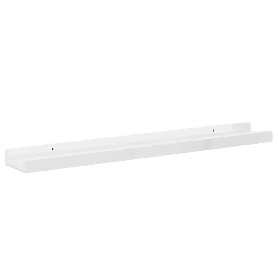 Étagères murales 4 pcs Blanc brillant 60x9x3 cm - 6