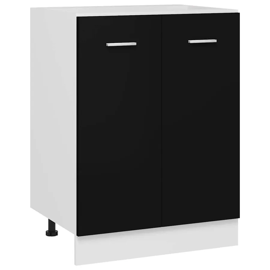 Meuble bas "Lyon" Noir 60 x 46 x 81,5 cm Bois d'ingénierie
