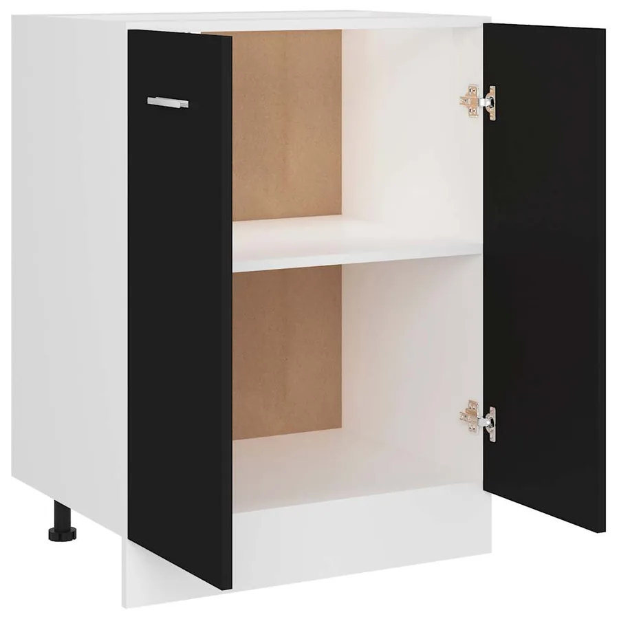 Meuble bas "Lyon" Noir 60 x 46 x 81,5 cm Bois d'ingénierie - 5