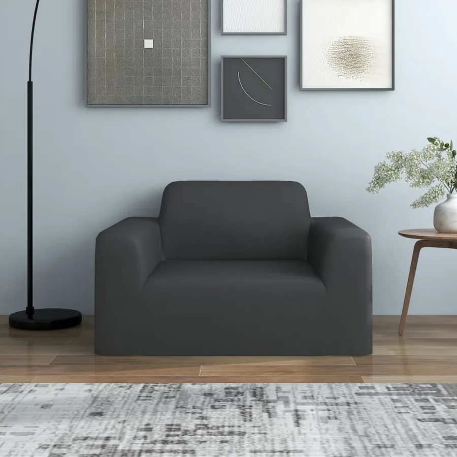 Housse extensible de canapé Anthracite Jersey de polyester