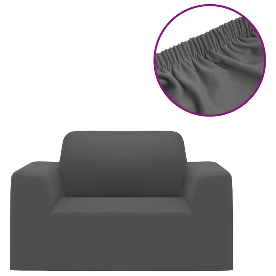 Housse extensible de canapé Anthracite Jersey de polyester - 2