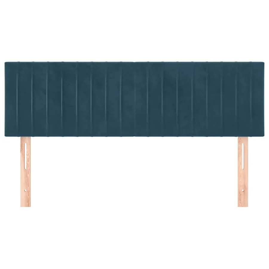 Têtes de lit Bleu foncé 144 x 5 x 78/88 cm Velours - 3