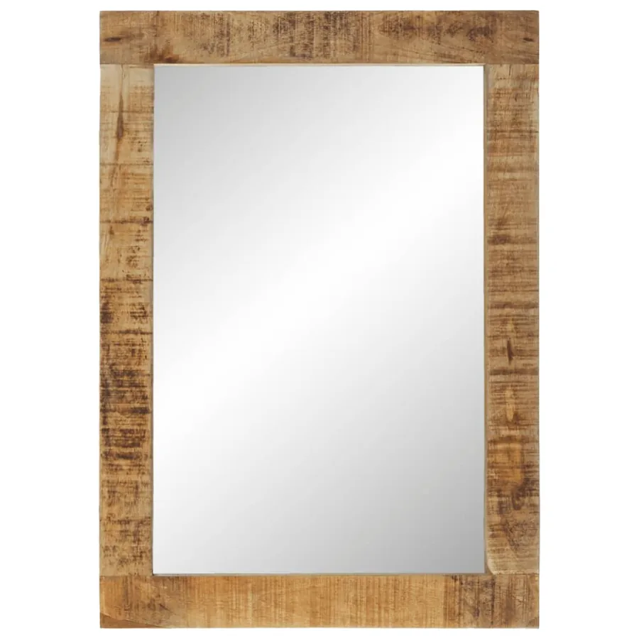 Miroir 70x50 cm bois de manguier massif et verre - 4