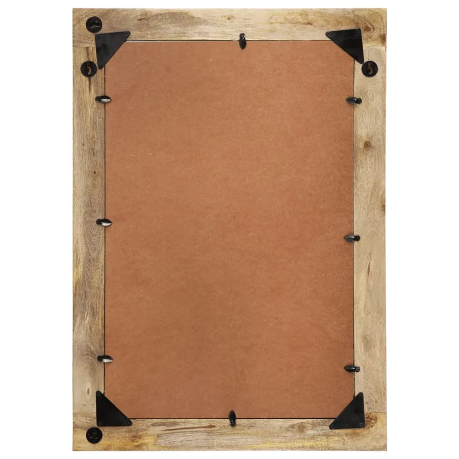 Miroir 70x50 cm bois de manguier massif et verre - 5