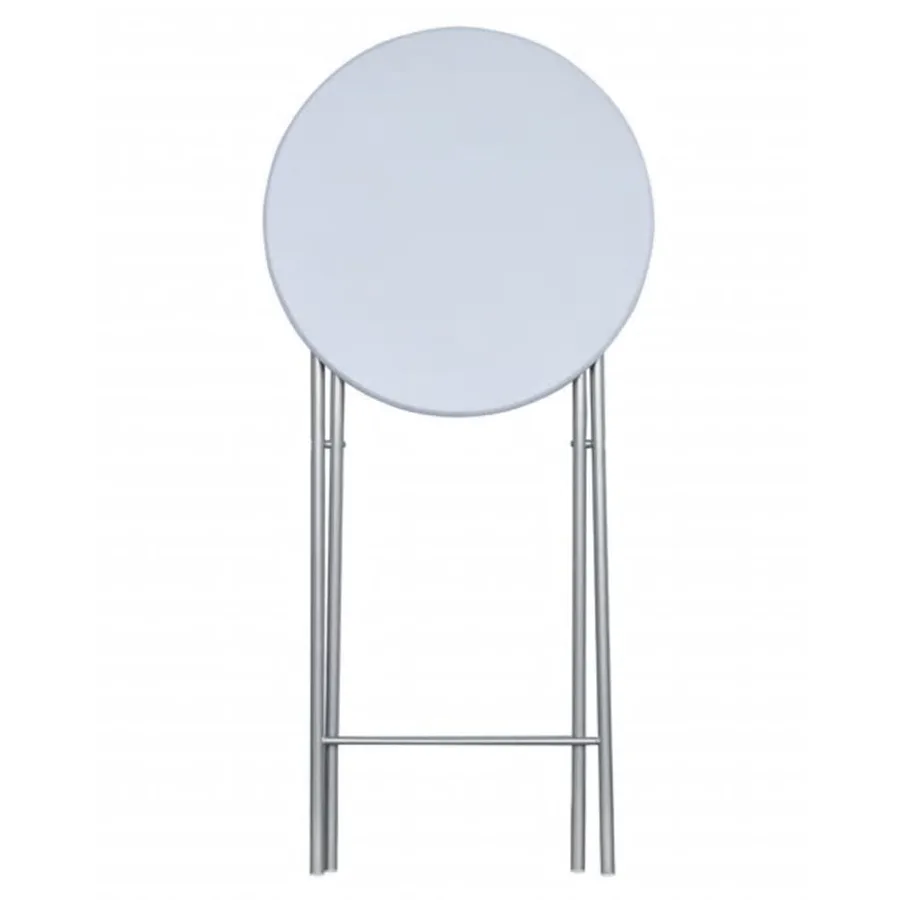 Table de bar 4 pcs avec dessus de table en MDF Blanc - 3