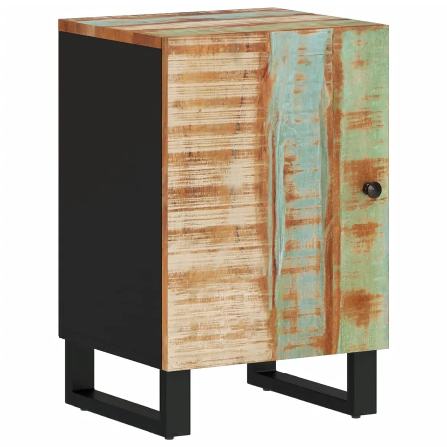 Armoire de salle de bain 38x33x58cm bois massif de récupération - 2