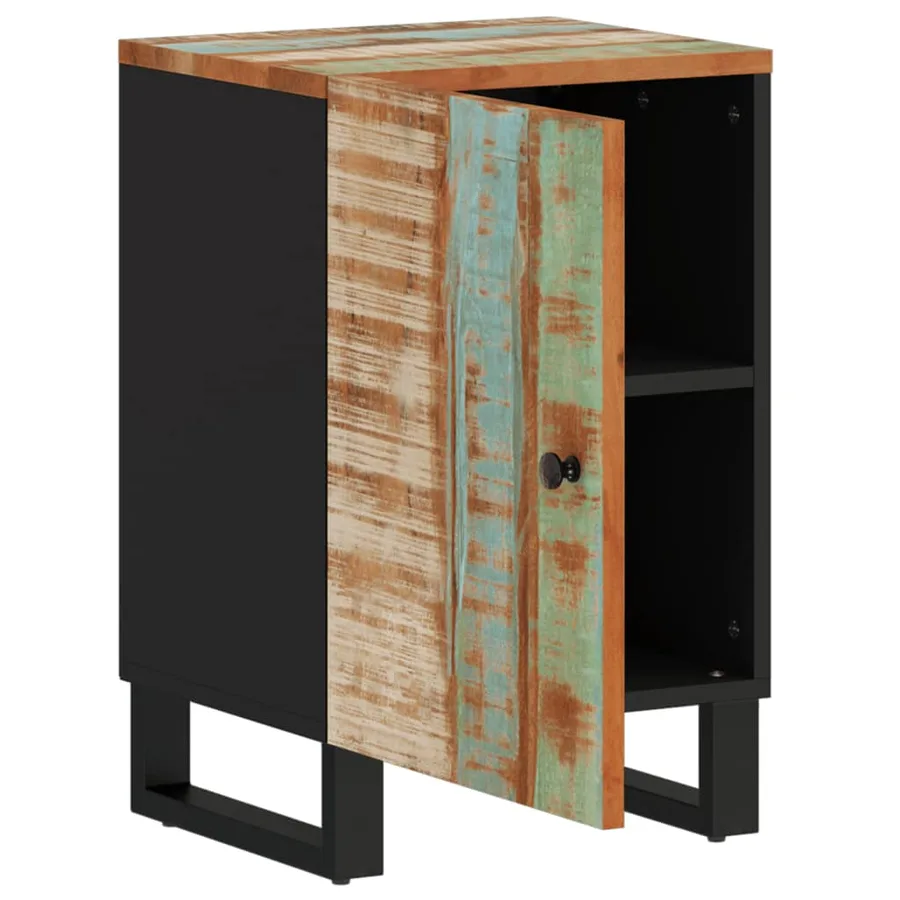 Armoire de salle de bain 38x33x58cm bois massif de récupération - 3