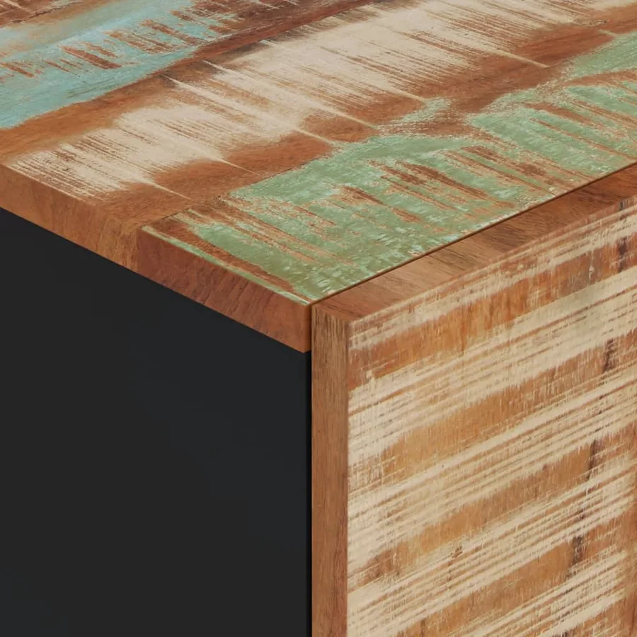 Armoire de salle de bain 38x33x58cm bois massif de récupération - 8