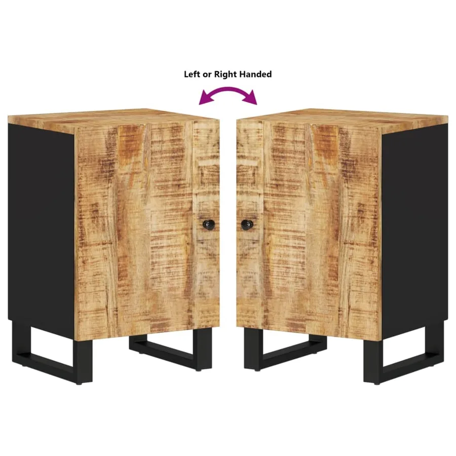 Armoire de salle de bain 38x33x58 cm bois massif de manguier - 7