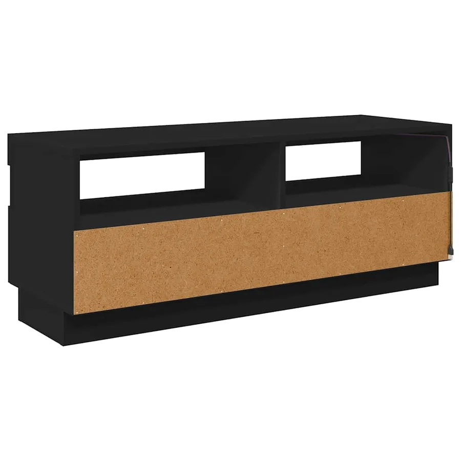 Meuble TV avec lumières LED noir 100x35x40 cm - 10