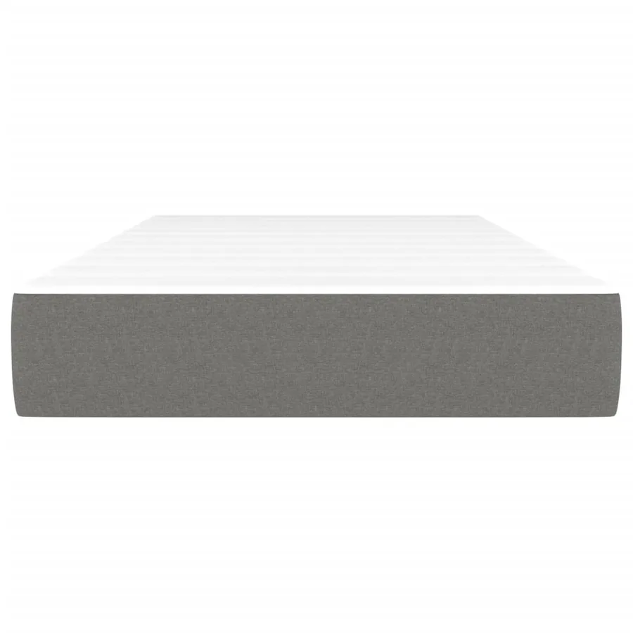 Matelas de lit à ressorts ensachés fermeté moyenne Gris foncé 90x200x20cm Tissu - 3