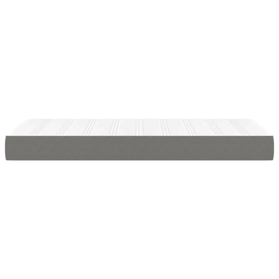 Matelas de lit à ressorts ensachés fermeté moyenne Gris foncé 90x200x20cm Tissu - 4
